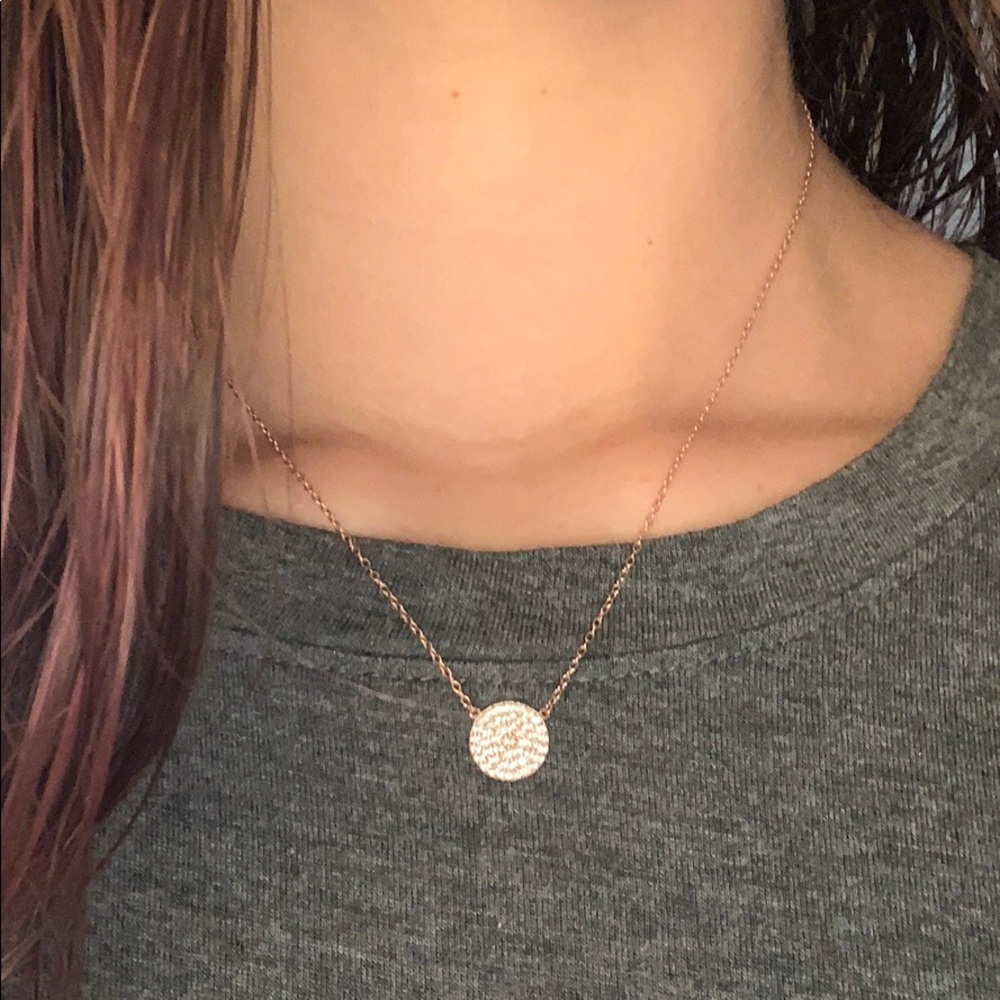 rose gold and diamond necklace